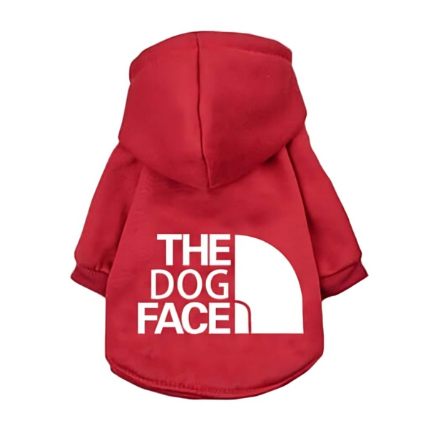 The Dog Face Half Dome Pullover Hoodie (Red)